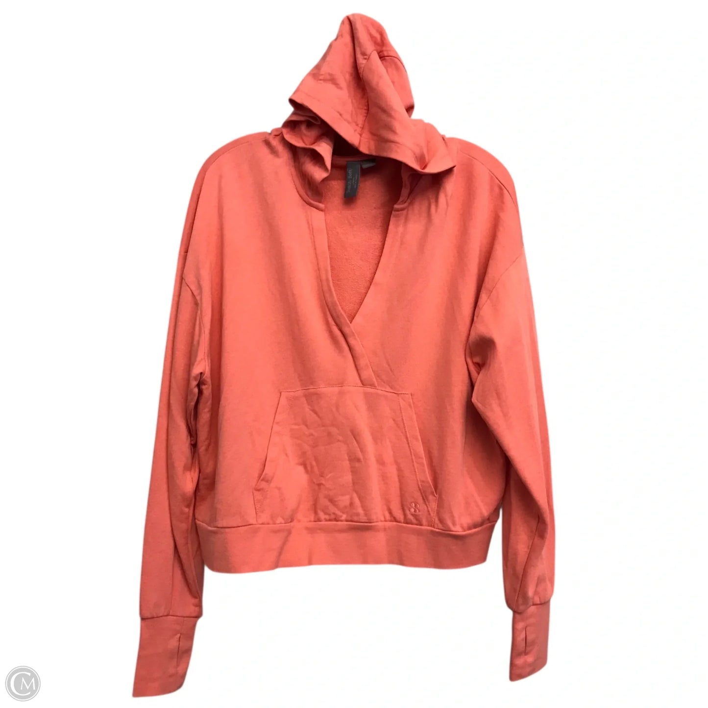 Athletic Top Long Sleeve Hoodie By Sweaty Betty In Orange, Size: M