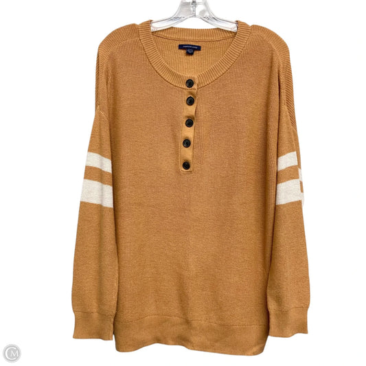 Top Long Sleeve By American Eagle In Tan, Size: Xl