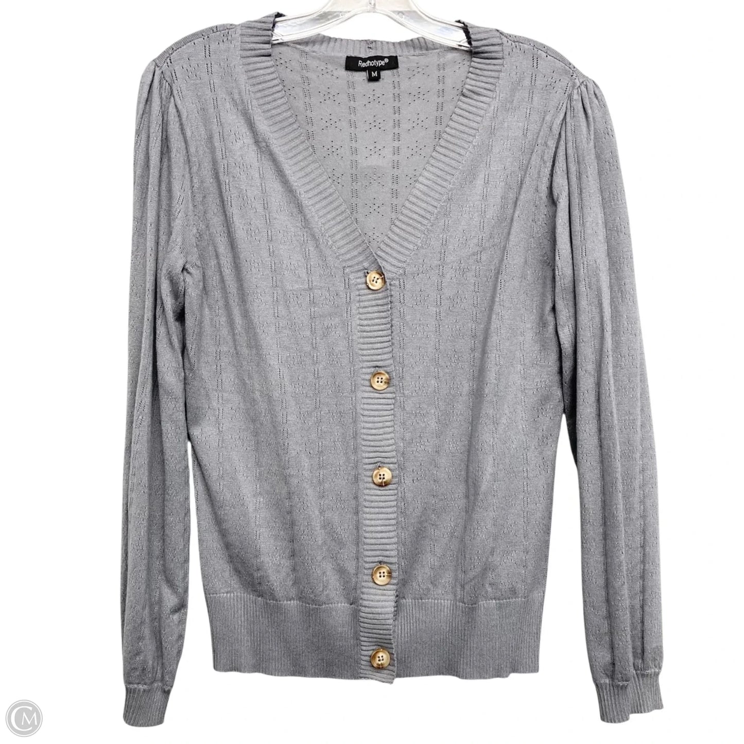 Sweater Cardigan By Redhotype In Grey, Size: M