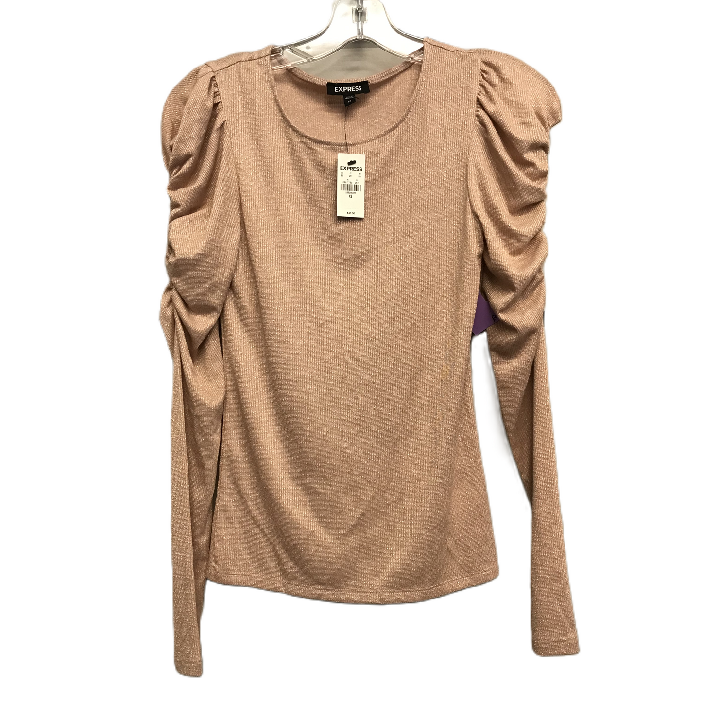 Top Long Sleeve By Express In Pink, Size: Xs