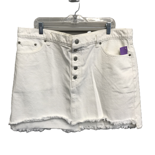White Denim Skirt Mini & Short By Lucky Brand, Size: 20