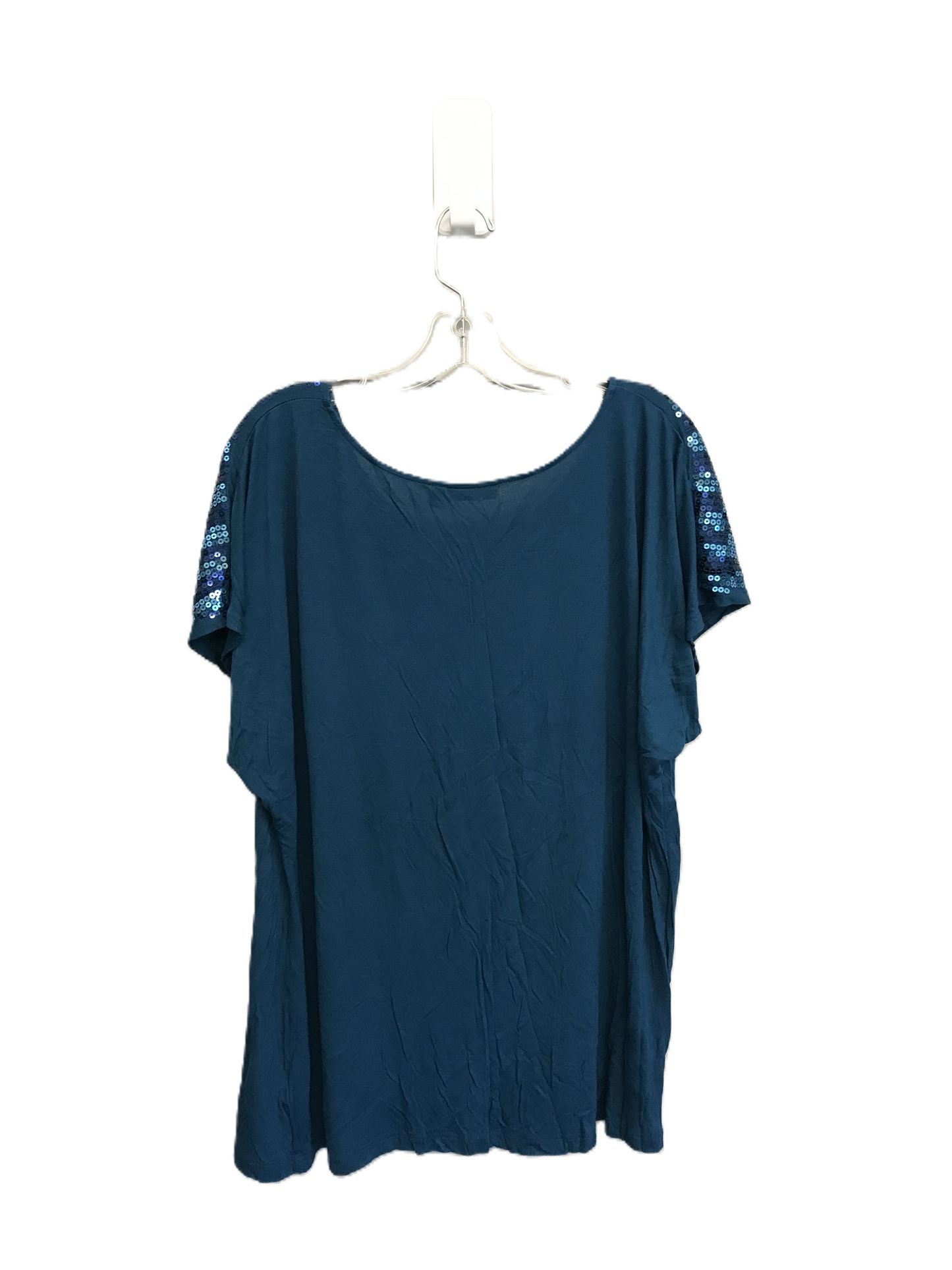Blue Top Short Sleeve By Apt 9, Size: 2x