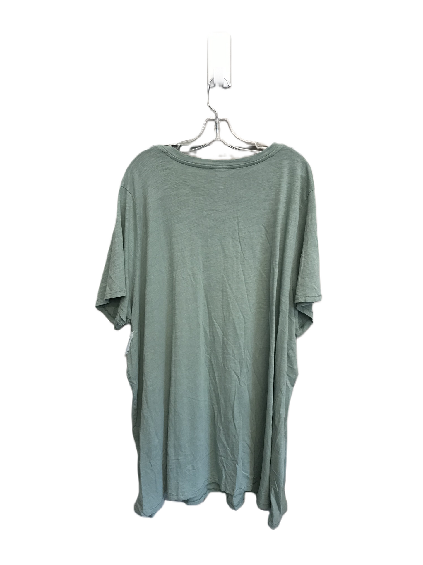 Green Top Short Sleeve Basic By Sonoma, Size: 4x