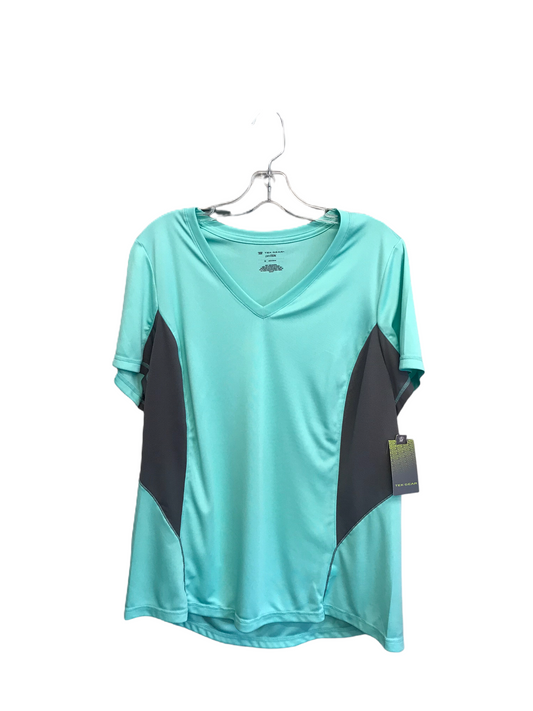 Green Athletic Top Short Sleeve By Tek Gear, Size: 1x