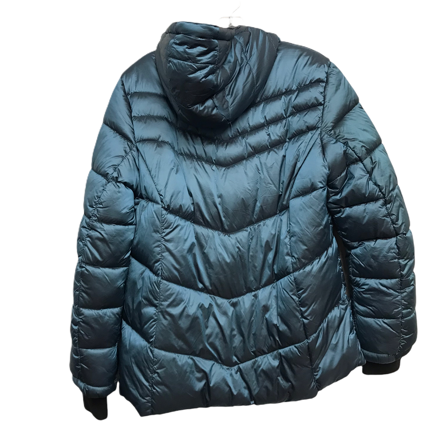 Coat Puffer & Quilted By Exposure In Blue, Size: M