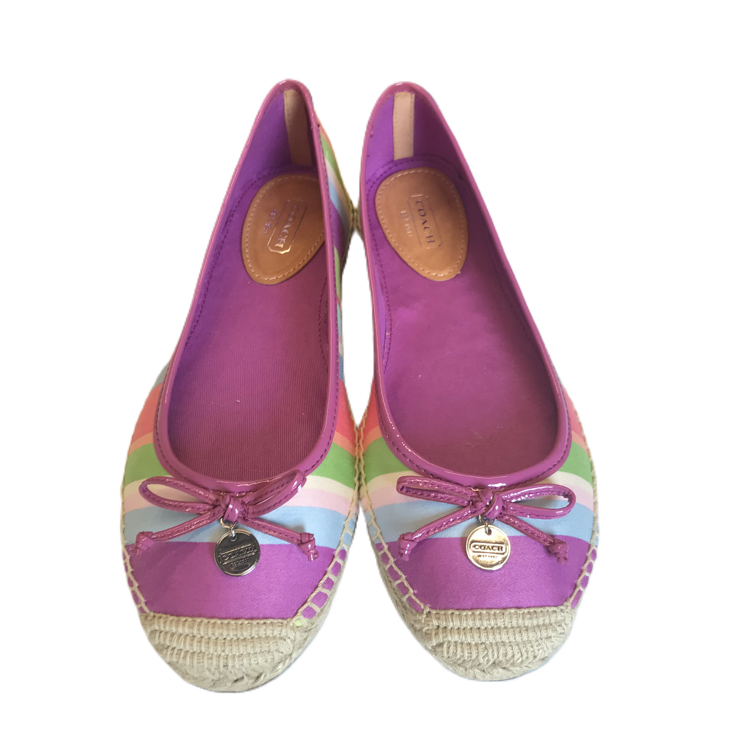 Multi-colored Shoes Flats By Coach, Size: 7.5