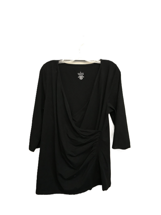 Black Top 3/4 Sleeve By Torrid, Size: 2x