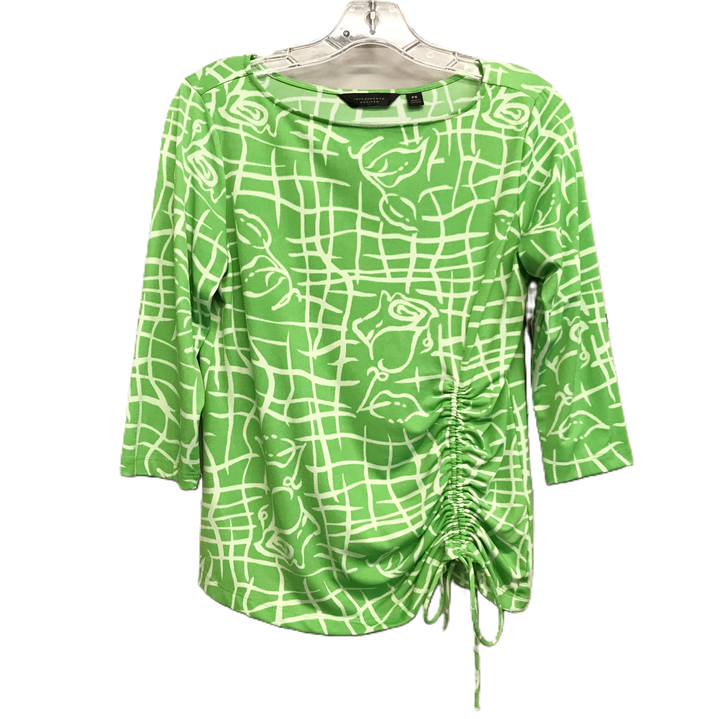 Top 3/4 Sleeve By Investments In Green, Size: S