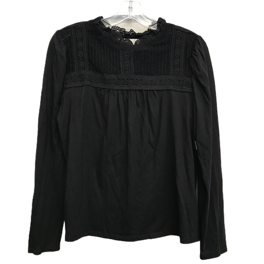 Top Long Sleeve By Loft In Black, Size: M