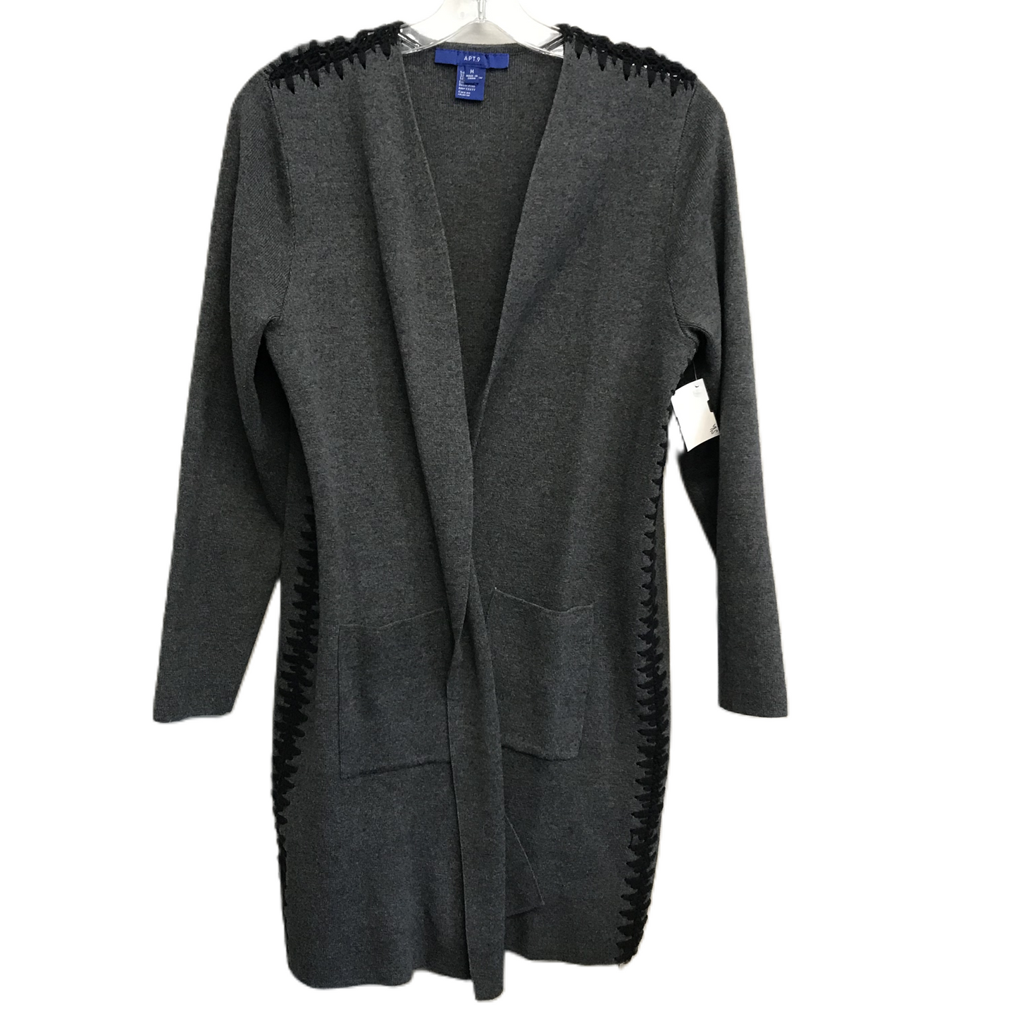 Grey Sweater Cardigan By Apt 9, Size: M