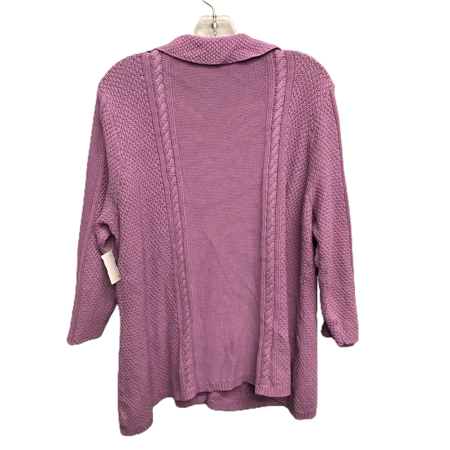 Purple Sweater Cardigan By Heather B, Size: 3x