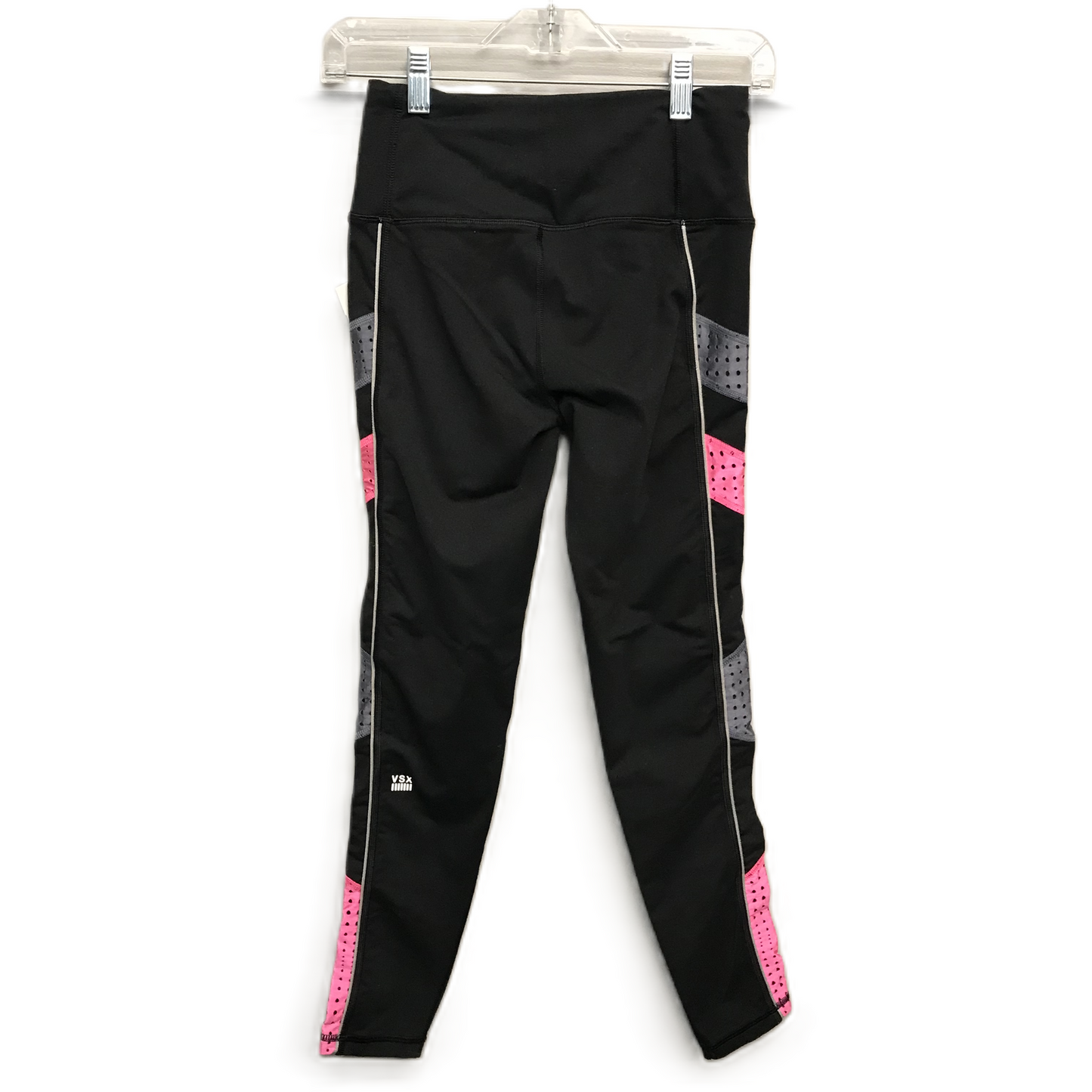 Athletic Leggings By Victorias Secret In Black & Pink, Size: Xs