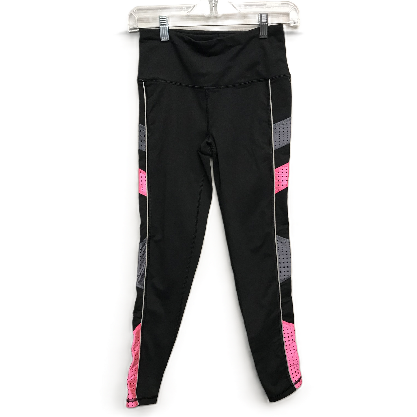 Athletic Leggings By Victorias Secret In Black & Pink, Size: Xs