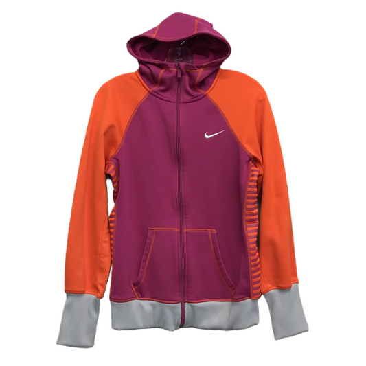 Athletic Jacket By Nike Apparel In Orange & Pink, Size: M