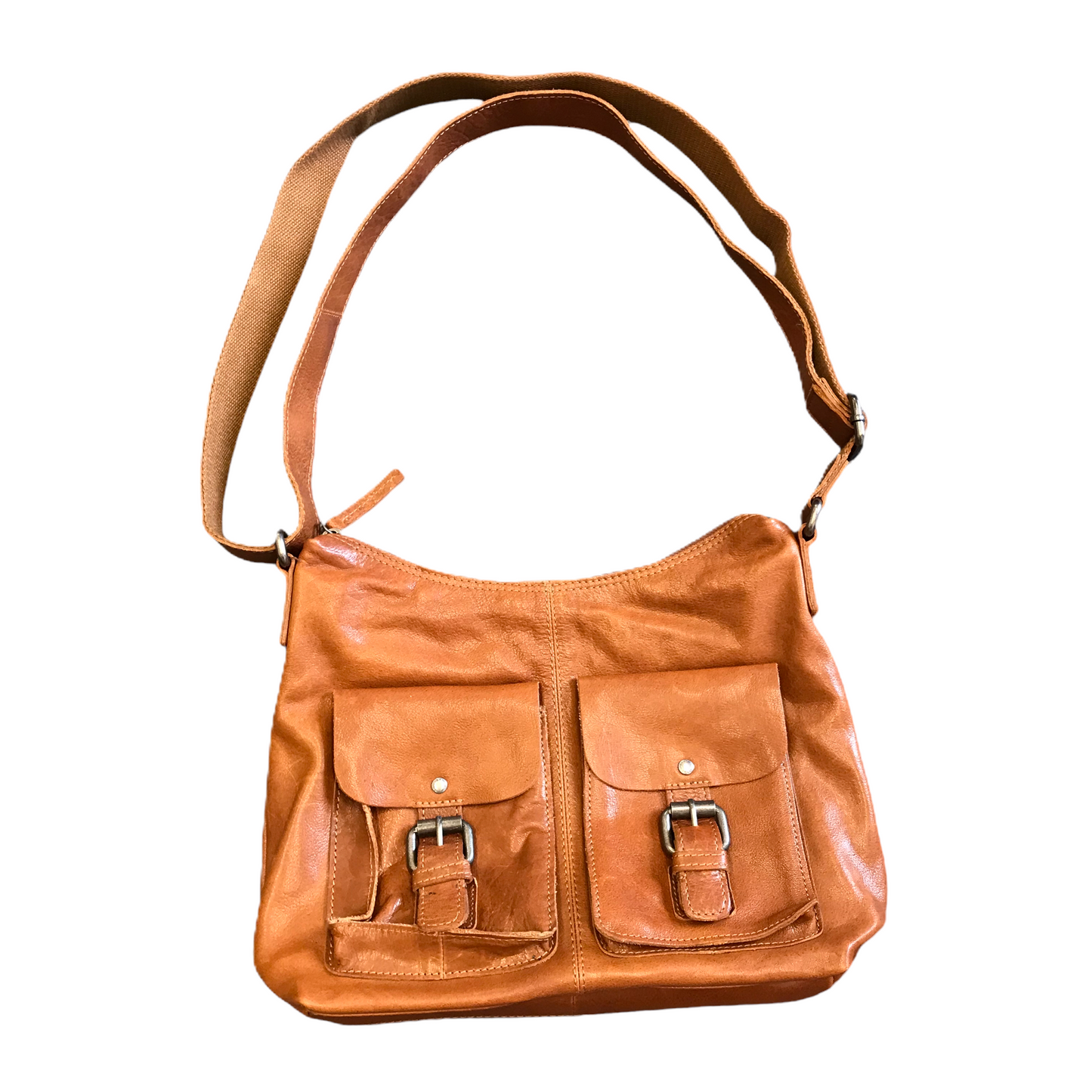 Handbag Leather By Spikes and Sparrow, Size: Large