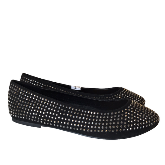 Shoes Flats By Torrid In Black & Silver, Size: 8