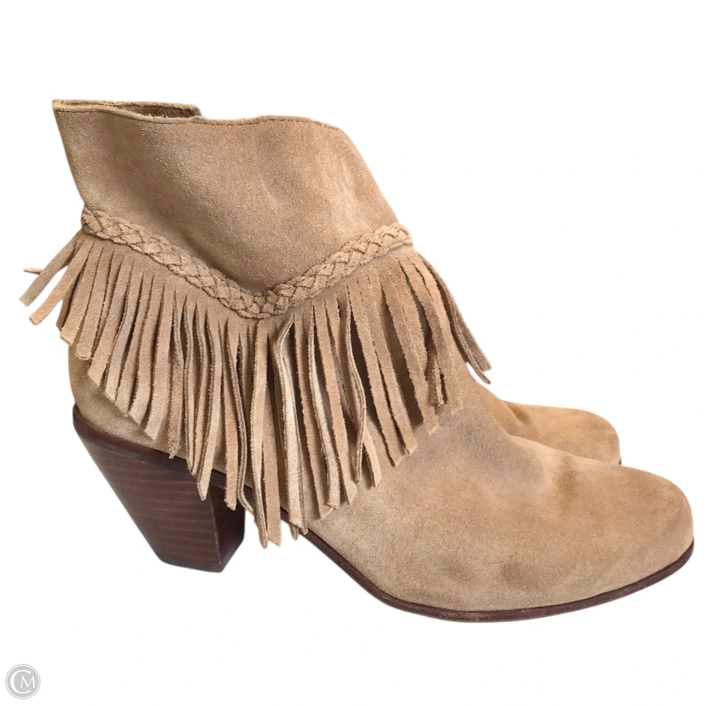 Boots Ankle Heels By Gianni Bini In Tan, Size: 9