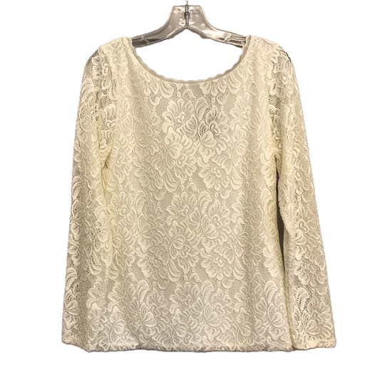 Ivory Top Long Sleeve By White House Black Market, Size: M