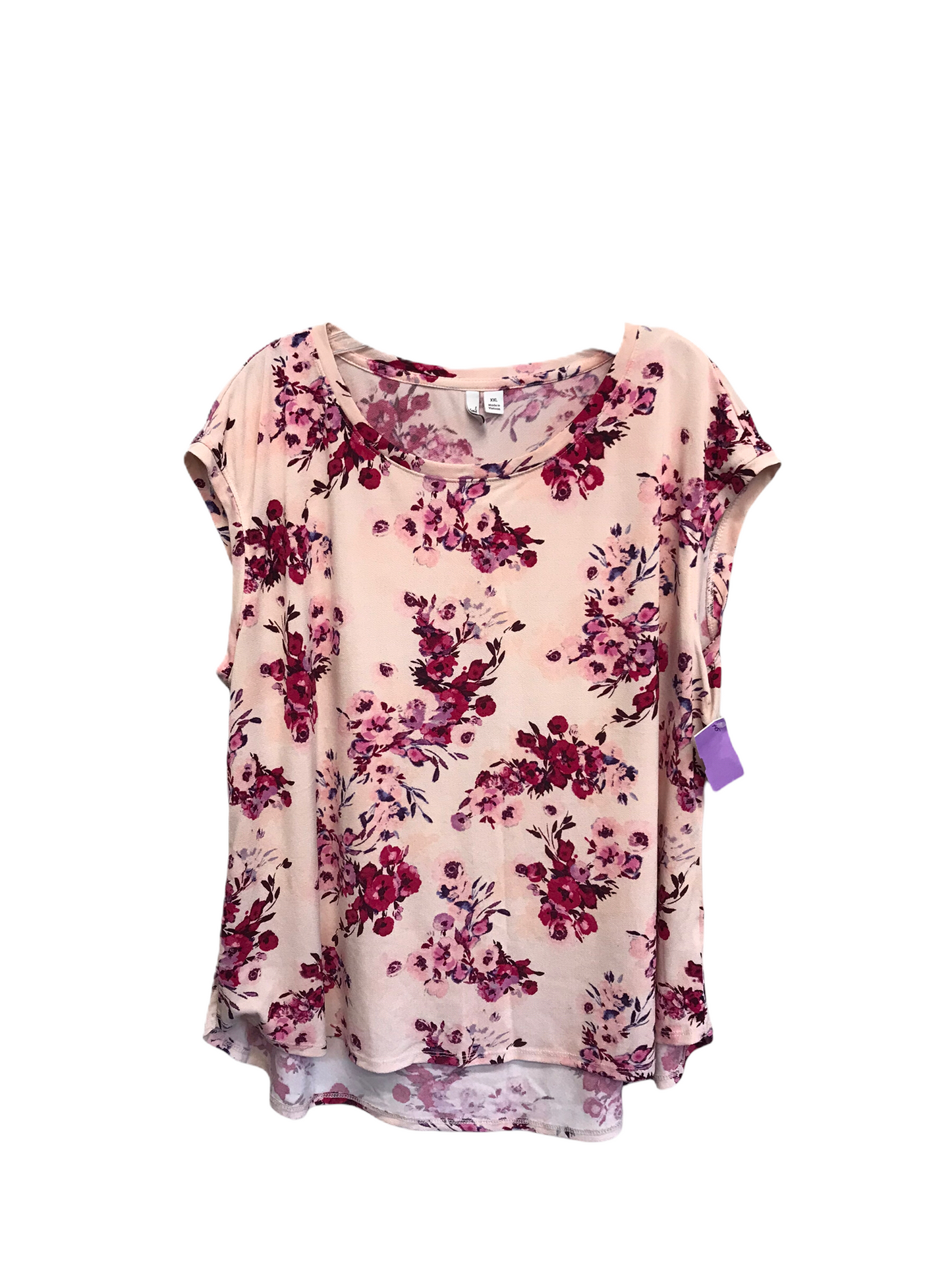 Floral Print Top Sleeveless By Elle, Size: Xxl