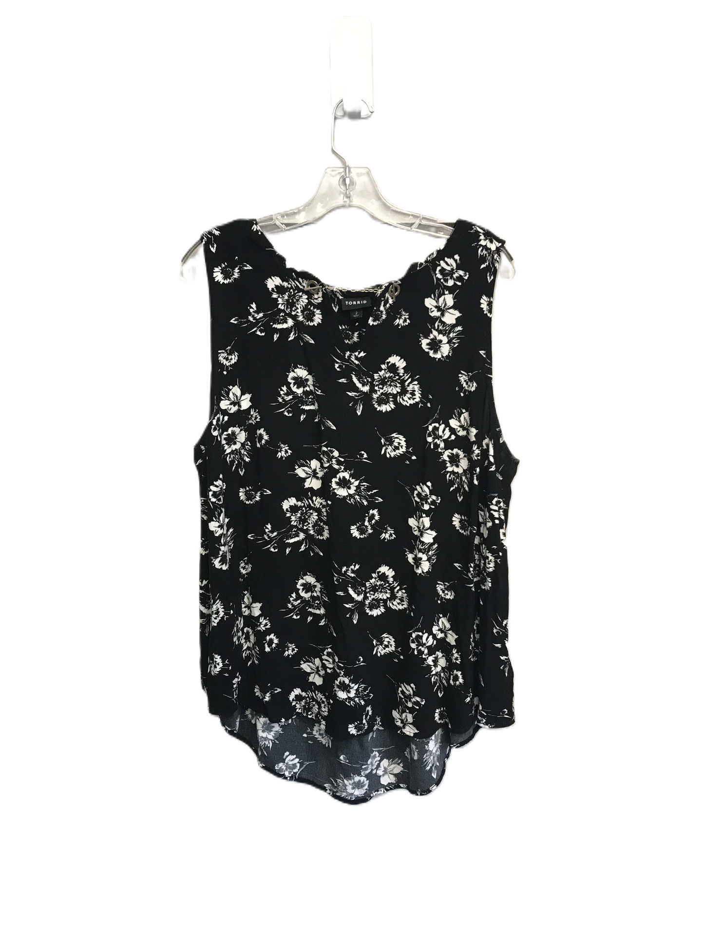 Floral Print Top Sleeveless By Torrid, Size: 2x