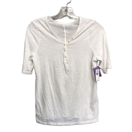 White Top Short Sleeve By Banana Republic, Size: M