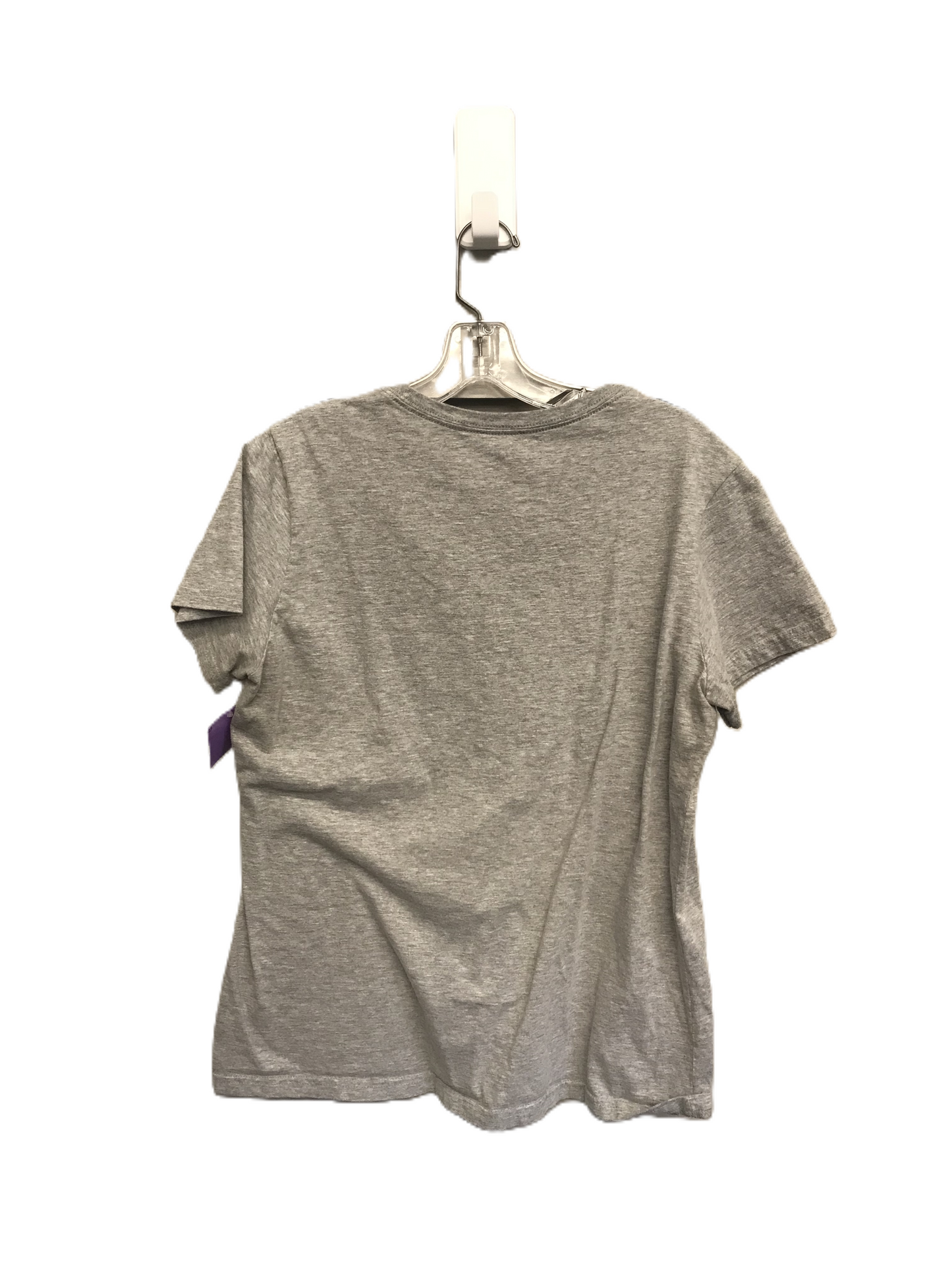 Grey Athletic Top Short Sleeve By Adidas, Size: L