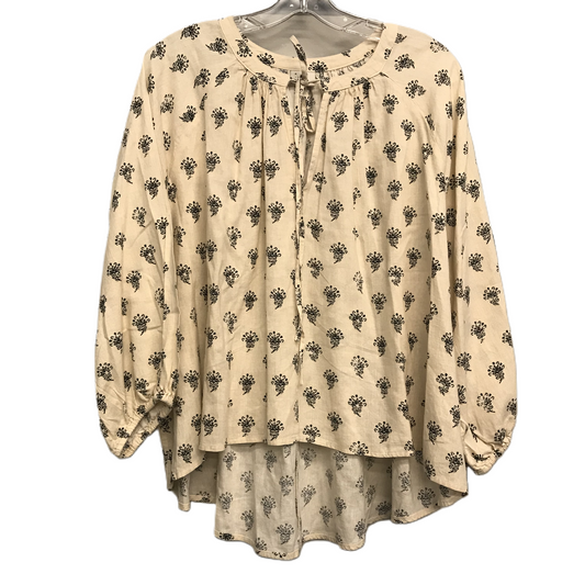 Top Long Sleeve By A New Day In Cream, Size: L