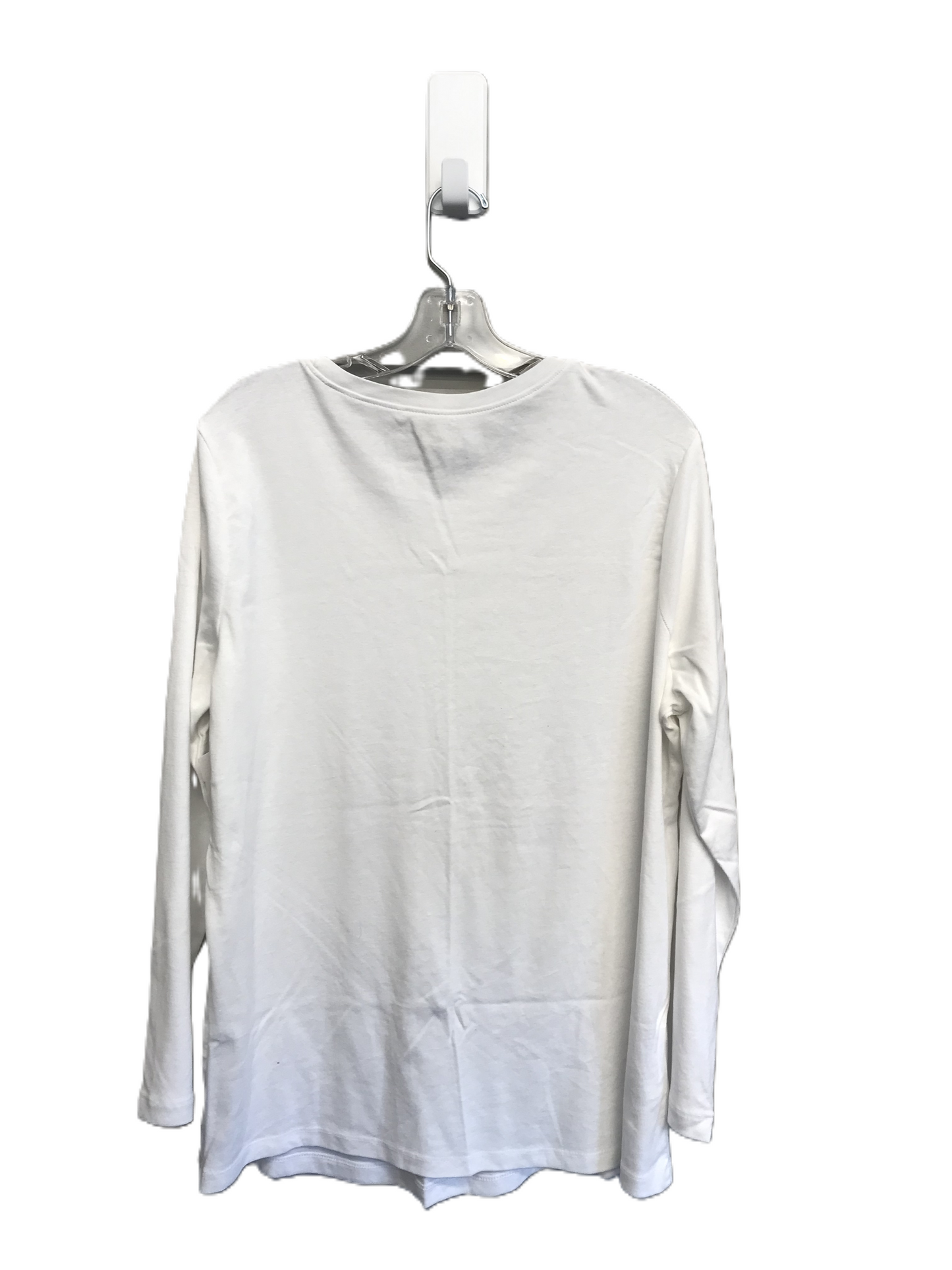 White Top Long Sleeve Basic By Eddie Bauer, Size: 2x
