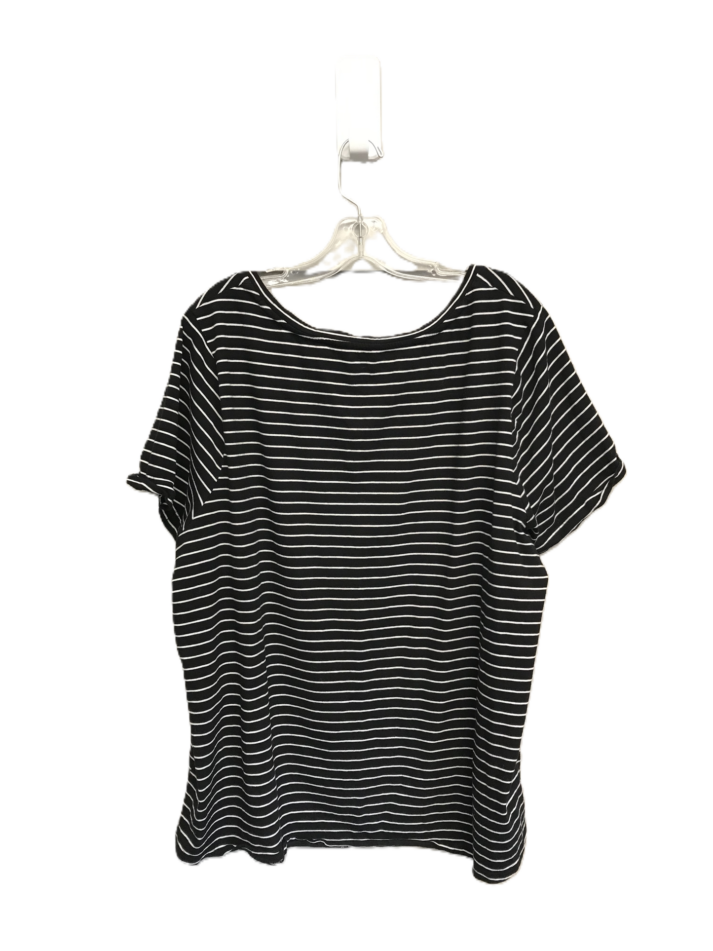 Striped Pattern Top Short Sleeve Basic By J. Jill, Size: 3x