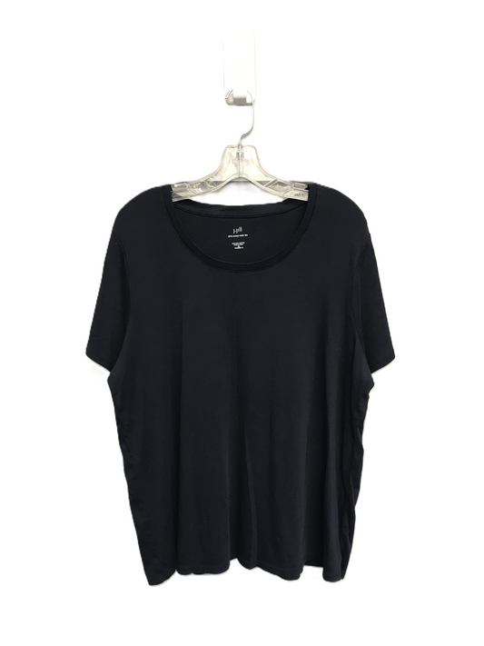 Navy Top Short Sleeve Basic By J. Jill, Size: 2x