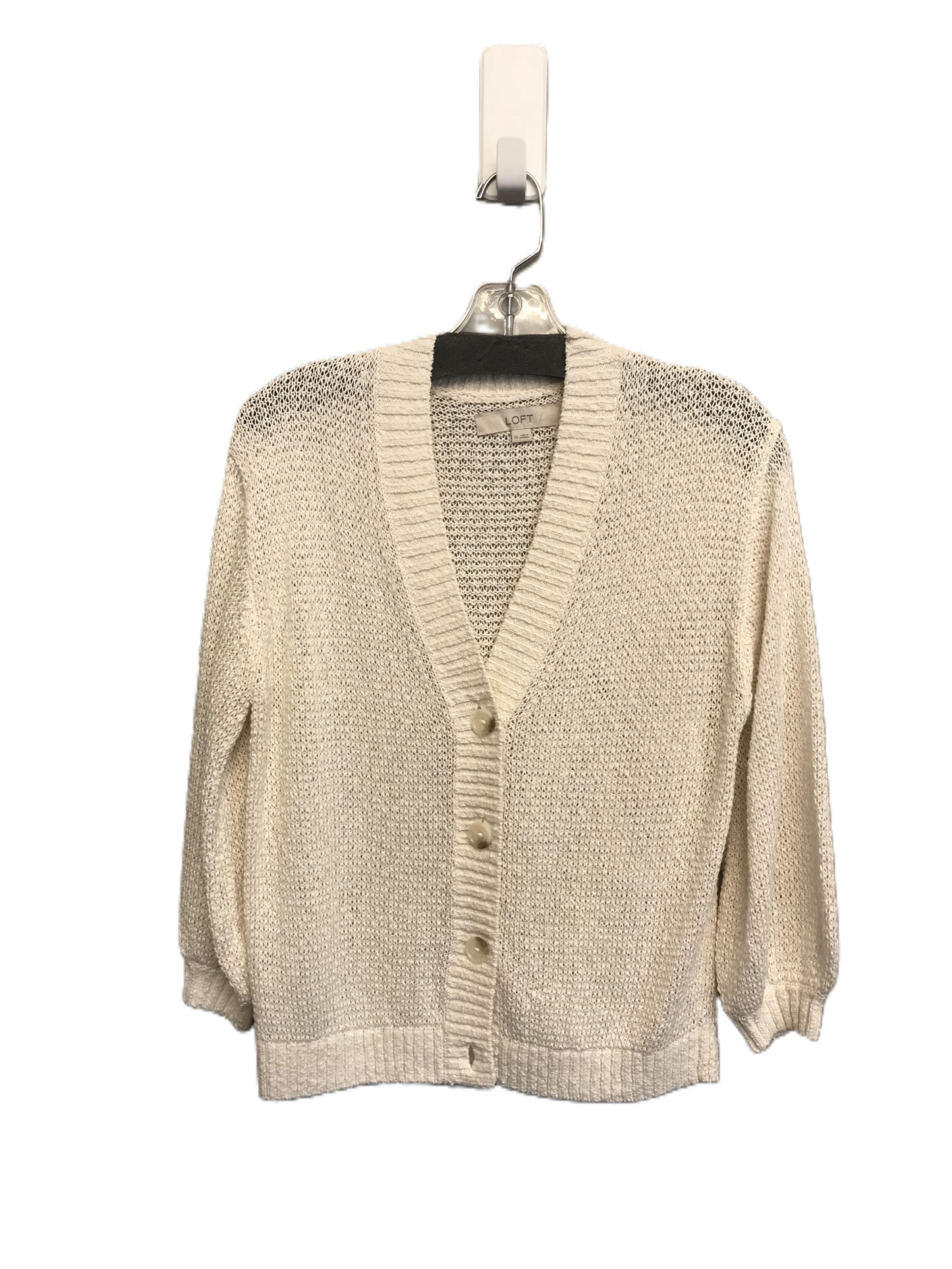 White Sweater Cardigan By Loft, Size: Xs