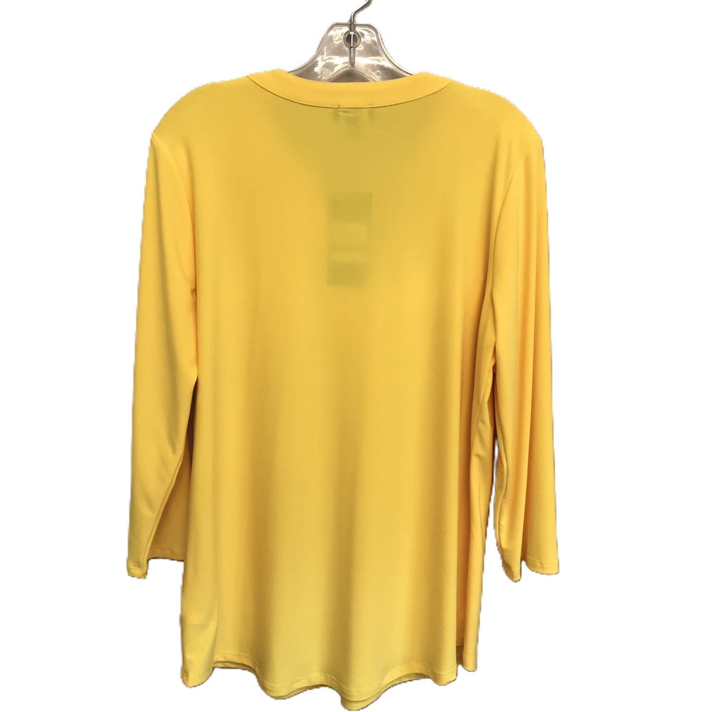 Yellow Top Long Sleeve By Jones New York, Size: L