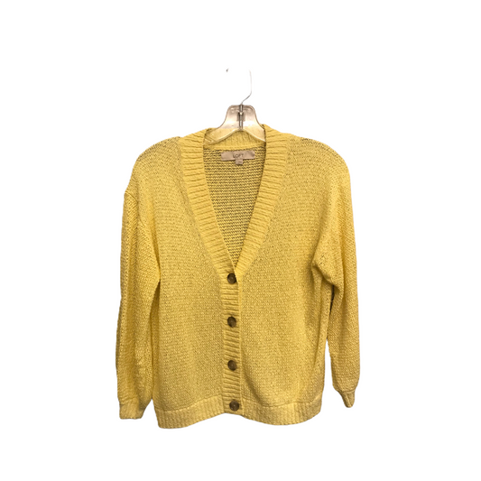 Yellow Sweater Cardigan By Loft, Size: S