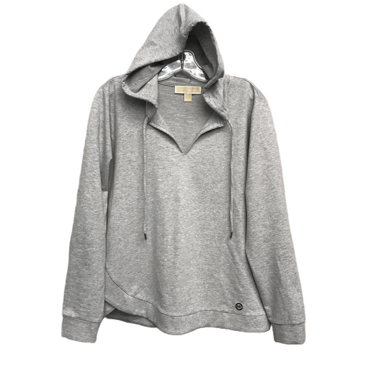 Grey Sweatshirt Hoodie By Michael Kors, Size: L