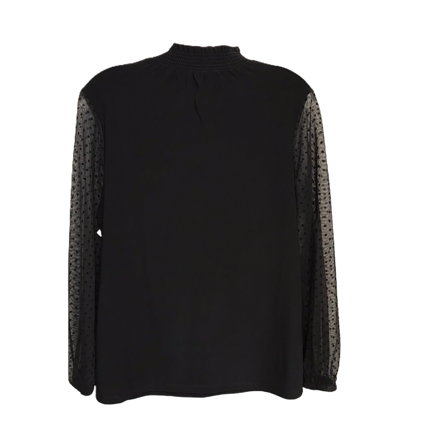 Top Long Sleeve By Anne Klein In Black, Size: S