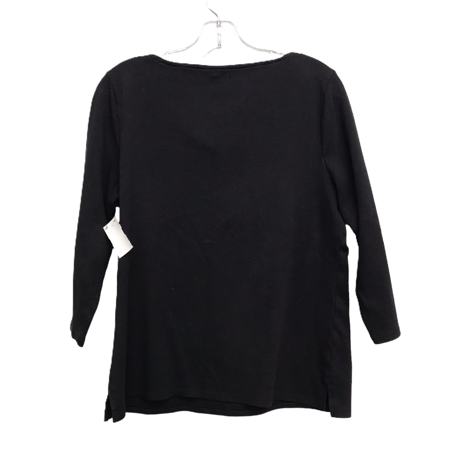 Top 3/4 Sleeve By Croft And Barrow In Black, Size: M