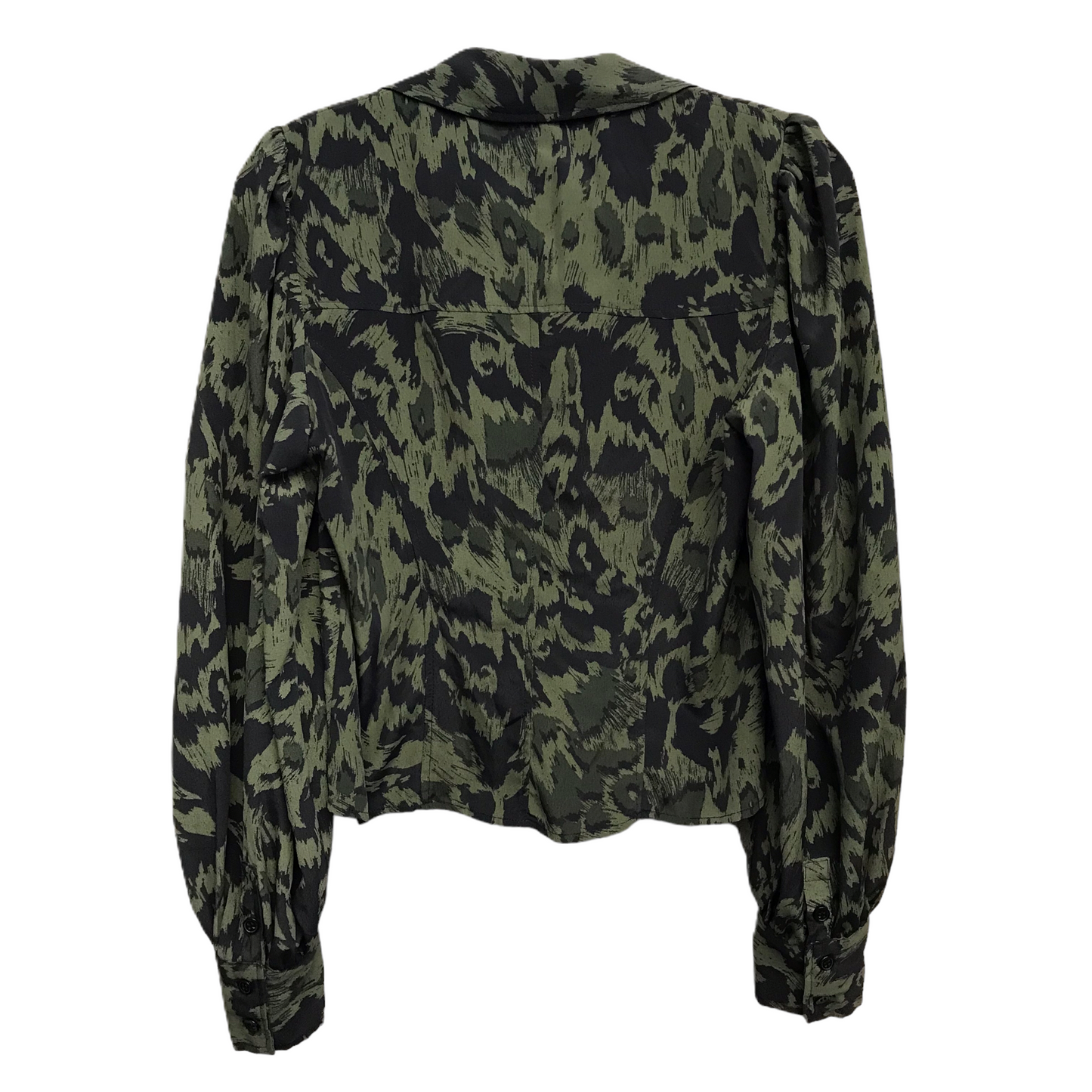 Top Long Sleeve By Top Shop In Green, Size: S