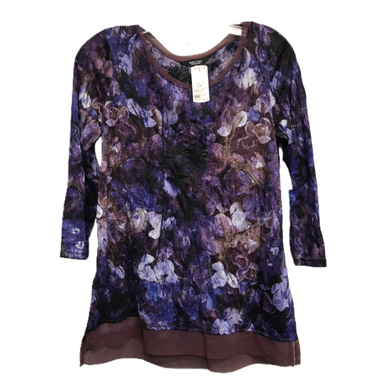 Top Long Sleeve By Simply Vera In Purple, Size: Xs