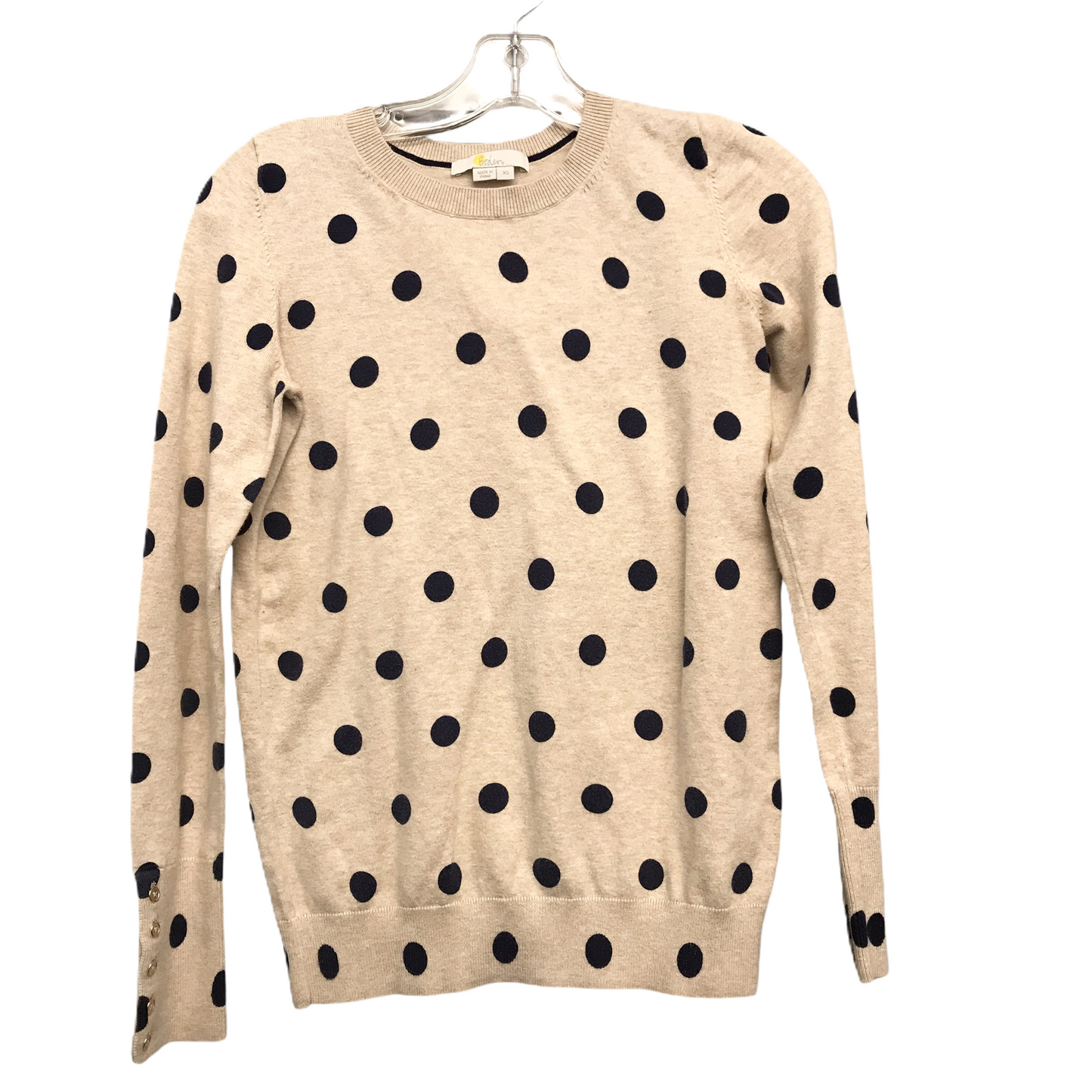 Top Long Sleeve By Boden In Polkadot Pattern, Size: Xs