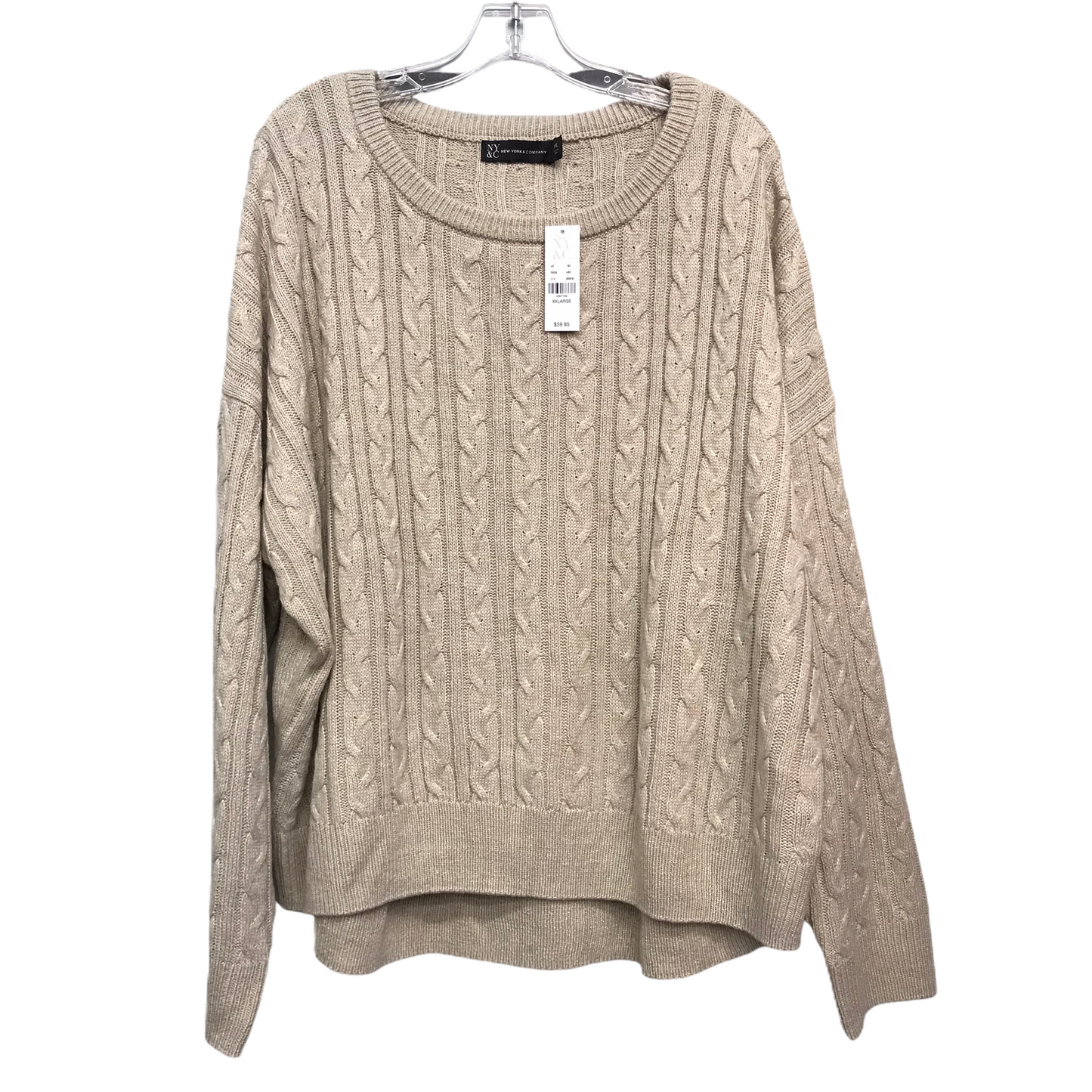 Sweater By New York And Co In Beige, Size: 2x