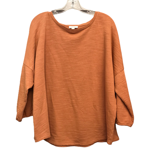 Top Long Sleeve By Pure Jill In Orange, Size: 2x