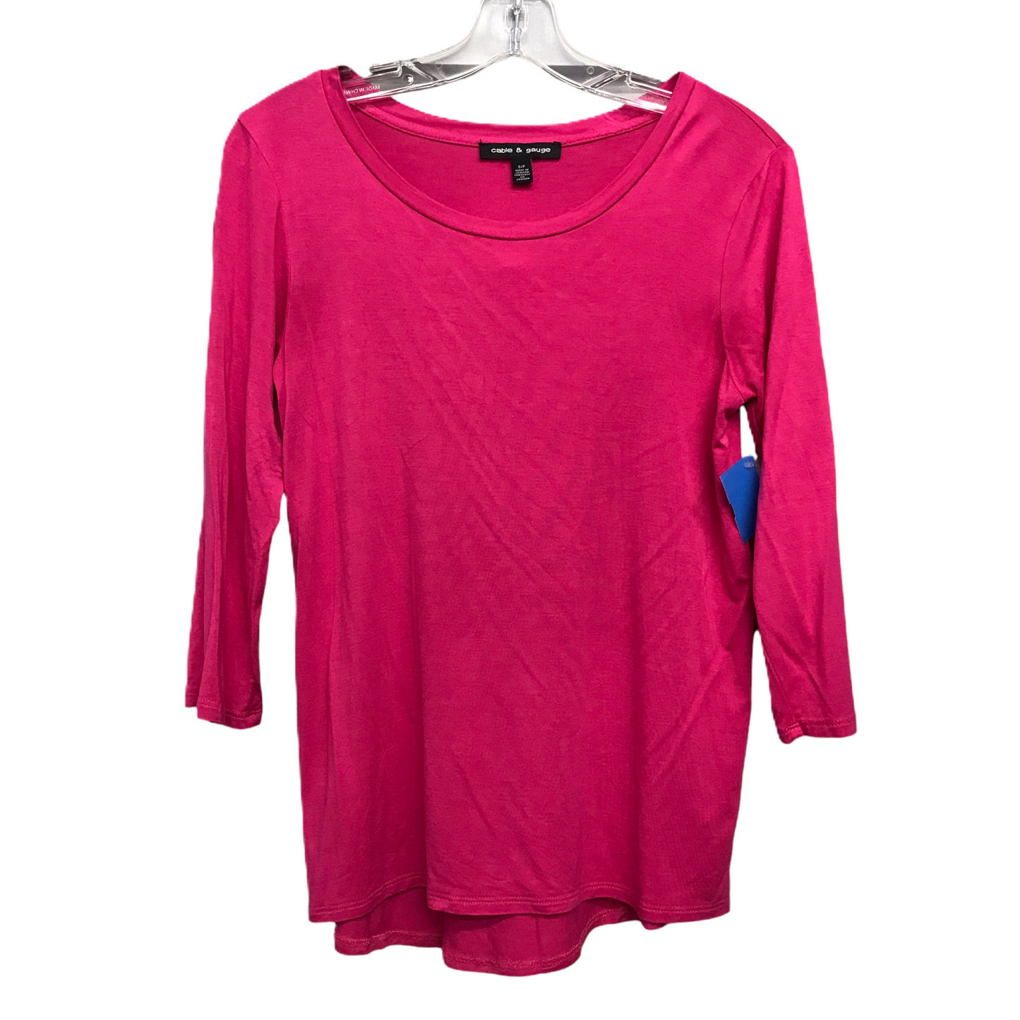 Top Long Sleeve Basic By Cable And Gauge In Pink, Size: S