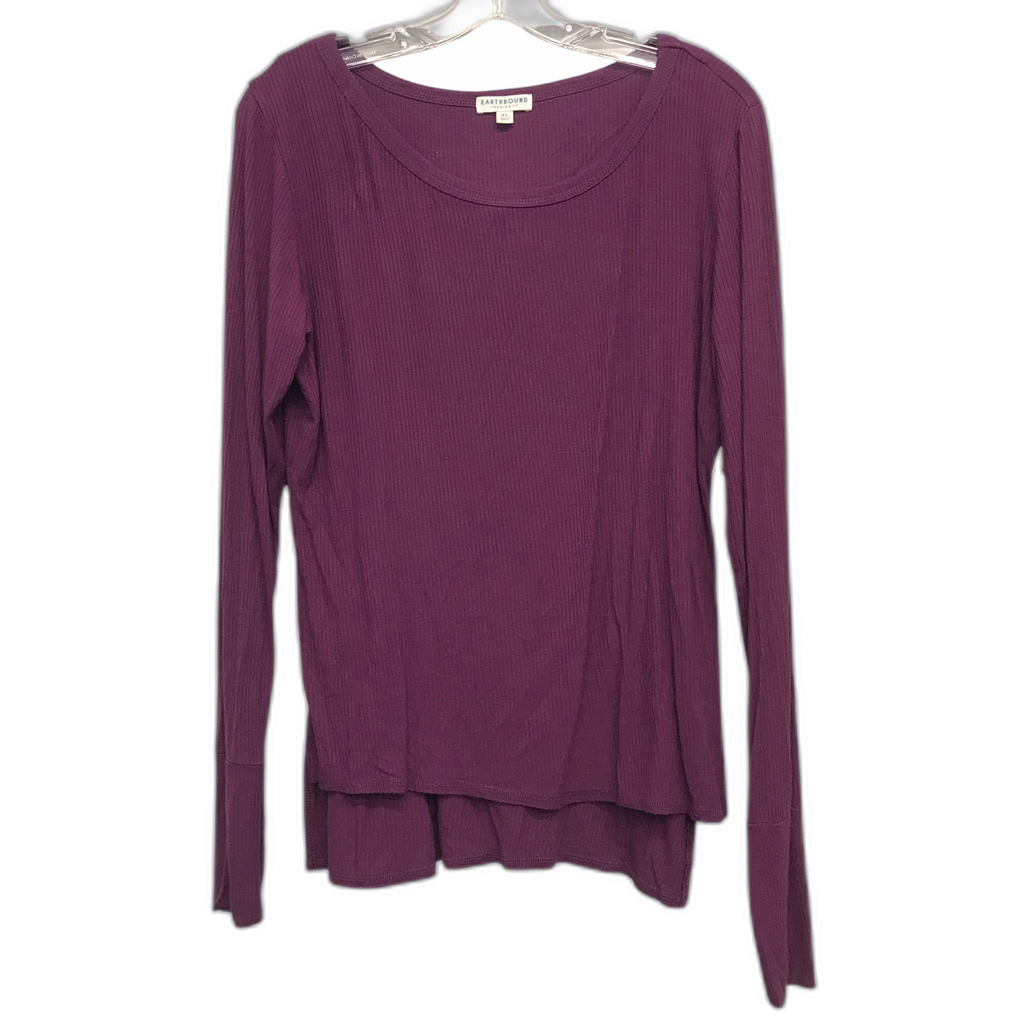 Top Long Sleeve By Earthbound In Purple, Size: Xl