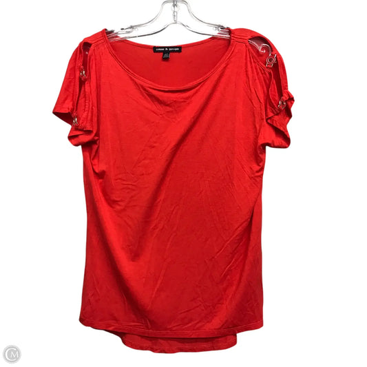 Top Short Sleeve Basic By Cable And Gauge In Red, Size: S