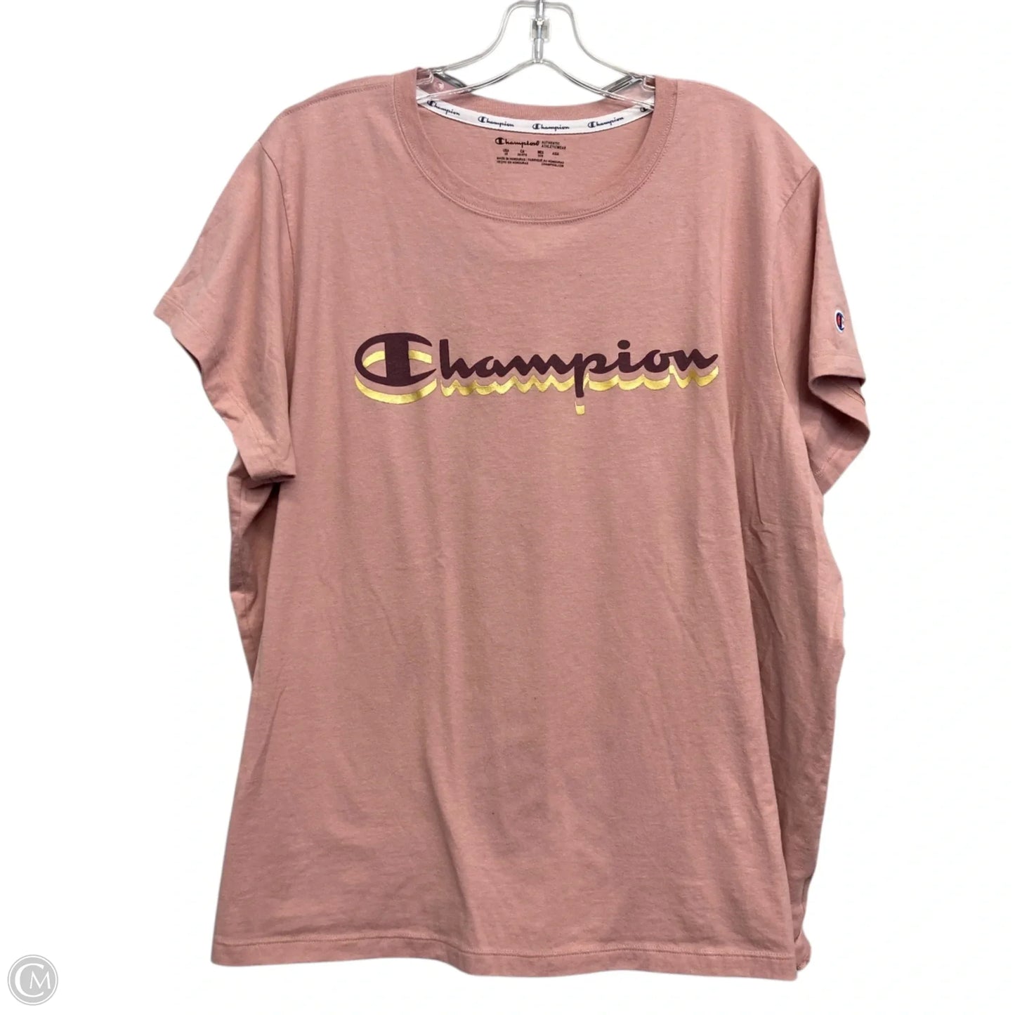 Athletic Top Short Sleeve By Champion In Mauve, Size: 3x
