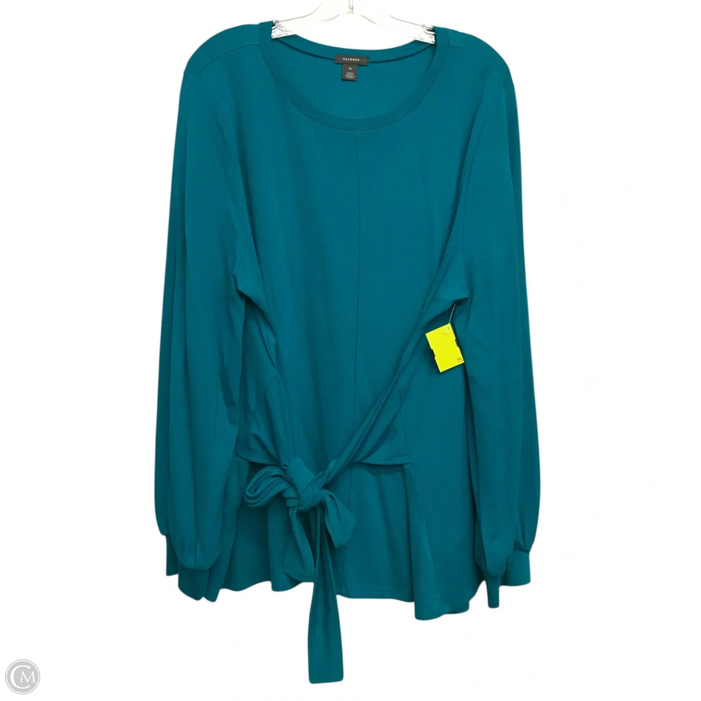 Top Long Sleeve By Halogen In Teal, Size: 3x