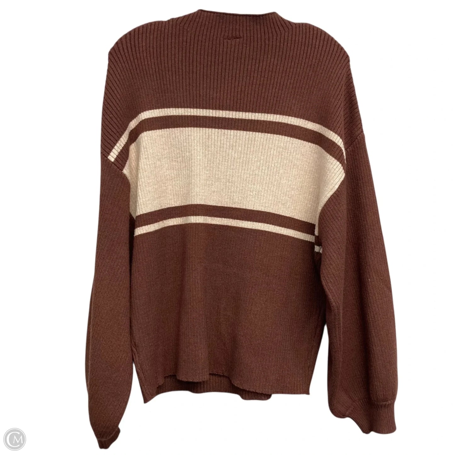 Sweater By Grace + Karma In Brown & Cream, Size: Xl