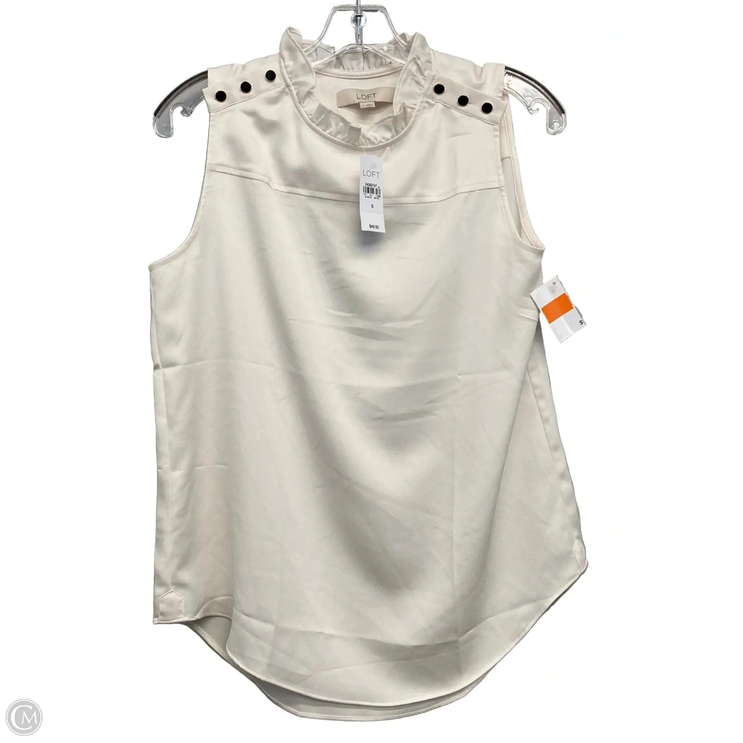 Top Sleeveless By Loft In Cream, Size: S