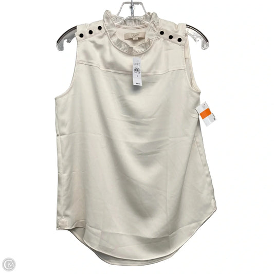 Top Sleeveless By Loft In Cream, Size: S