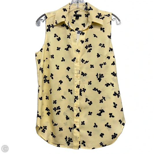 Top Sleeveless By Ann Taylor In Yellow, Size: S